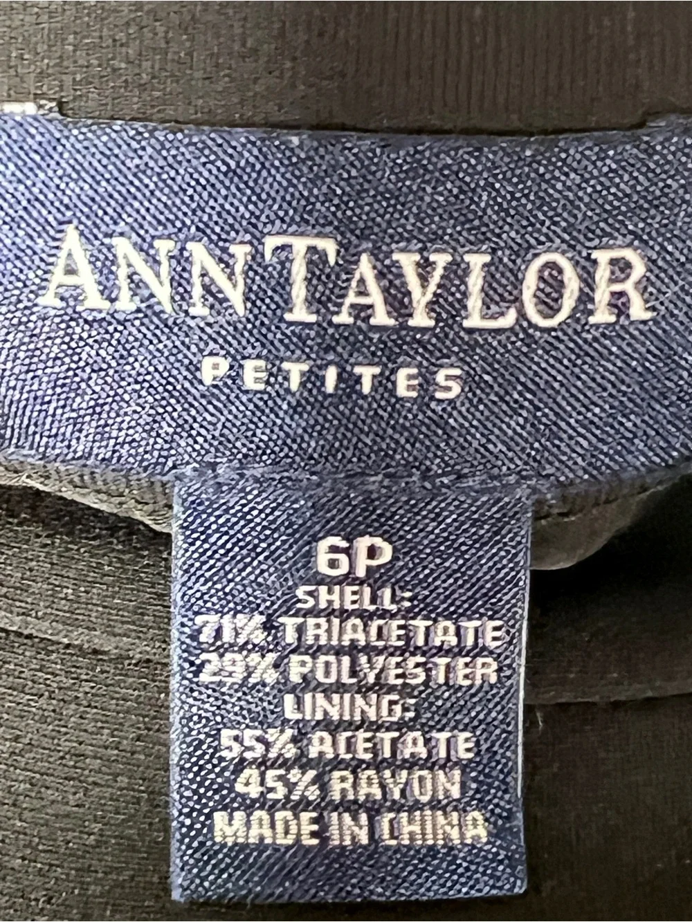 Ann Taylor black straight pencil skirt size 6 petite 6P B101